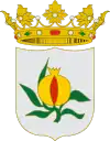 Representación del escudo de armas del reino de Granada, una vez incorporado a la corona de Castilla en 1492.