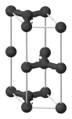 Estructura cristalina del grafito alfa Celda unitaria