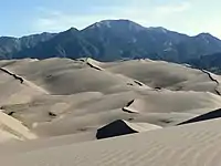 Dunas de Arena grande Parque Nacional en Colorado