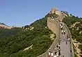 La Gran Muralla en Badaling, vista desde dentro de la muralla