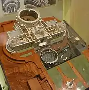 Una maqueta del observatorio con las nuevas exposiciones subterráneas.