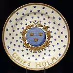 Plato de servicio con el escudo de armas Gripsholm, para Suecia, c. 1776