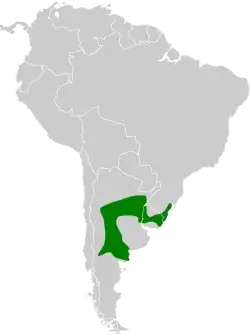 Distribución geográfica del cardenal amarillo.