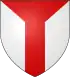 De plata adiestrado de gules