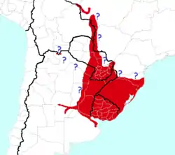 Distribución geográfica del género Gymnogeophagus.