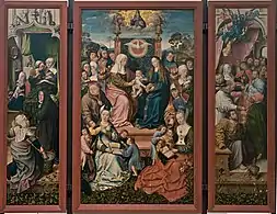 Retablo de Santa Ana de la iglesia dominicana de Fráncfort, obra del Maestro de Fráncfort (ca. 1505)