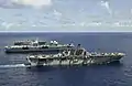 USS America junto con HMS Queen Elizabeth y JS Ise el 24 de agosto de 2021