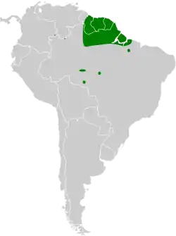 Distribución geográfica del pájaro-militar.