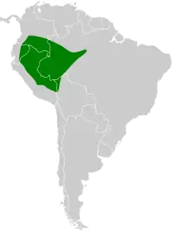 Distribución geográfica del hormiguero tiznado.