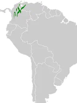 Distribución geográfica del hormiguero inmaculado.