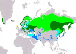 Distribución de Haliaeetus albicilla