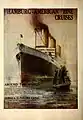 El Imperator en la portada de un anuncio de la Hamburg America Line, c. 1913