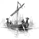 "Nave de Lübeck", ilustración del libro Barcos de la Liga Hanseática de los siglos XIV y XV (1902).