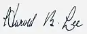 Firma de Harold Bingham Lee