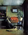 Harriet Backer Blatt interior (Interior Azul) (1883)