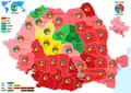 Distribución geográfica de votos para la Cámara de Diputados por condados