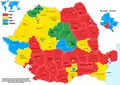 El partido más votado en cada condado y municipio (Senado)