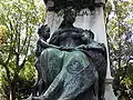 Heilbronn:Detalle del Monumento al Kaiser Guillermo en el Alter Friedhof.