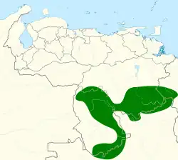 Distribución de Heliodoxa xanthogonys