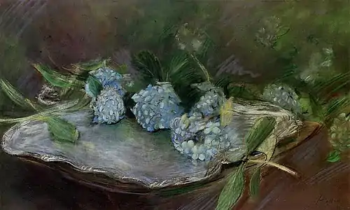 Hydrangeas, pastel, 1911.