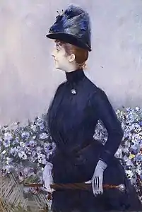 Señora con flores, óleo sobre tela, 1910.