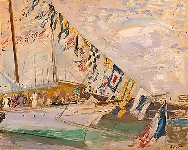 El yate L'étoile , óleo sobre tela, 1903.