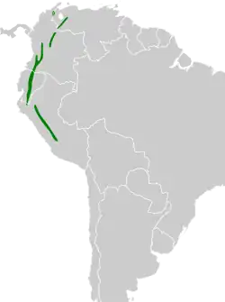 Distribución geográfica del pijuí paramero.