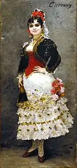 Celestine Galli Marié como Carmen en 1884.