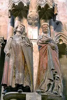 Reglindis y Hermann von Meissen, en la catedral de Naumburgo, siglo XIII.