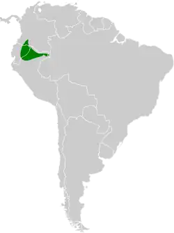 Distribución geográfica del tiluchí de Dugand.