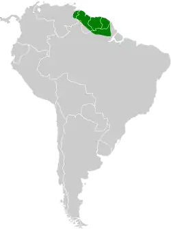 Distribución geográfica del tiluchí de Todd.