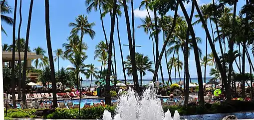Panorama de la aldea hawaiana de Hilton