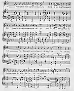 Segunda página de la partitura y letra.