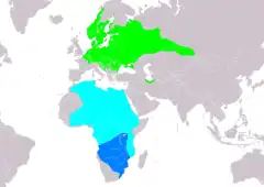 Distribución de Hippolais icterina