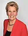 Kathleen Wynne, 25th Premier of Ontario y primer LGBT Premier en Canadá.