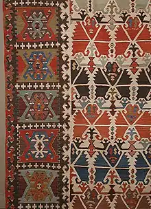 Detalle de un kilim de Hotamis, Anatolia central, comienzo del siglo XIX