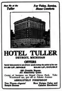 Anuncio del Hotel Tuller, 1918