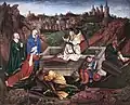 Las tres Marías ante la tumba de Cristo, de Hubert van Eyck, 1425-1435.