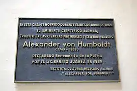 Placa conmemorativa.