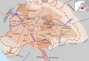 Map of the Kingdom of Hungary