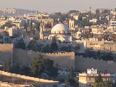 Contexto urbano de la Sinagoga Hurva en la amurallada Ciudad Vieja de Jerusalén