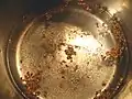 Té de arroz integral hirviendo