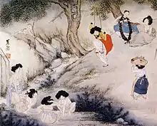 Escena del festival Dano, por Shin Yun-bok (1758-?), más conocido como Hyewon.