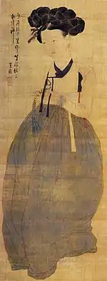 Pintura Miindo (La mujer de belleza) obra de Shin Yun-bok.