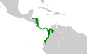 Distribución geográfica del hormiguero moteado.