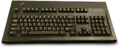 Variante IBM Model M13 'negra' con la tapa de trackpoint negra opcional