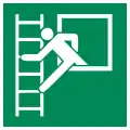 E016 – Ventana de emergencia con escalera de escape