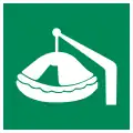 E039 – Balsa salvavidas lanzada por un pescante