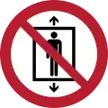 P027 – No usar este elevador para personas