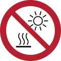 P068 – No exponer a la luz del sol directa o a superficie caliente